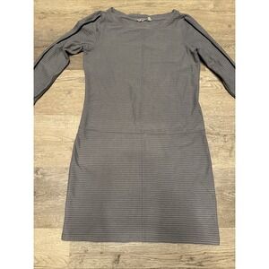 athleta dress small Gray Stripped Work Fun Breathable‎